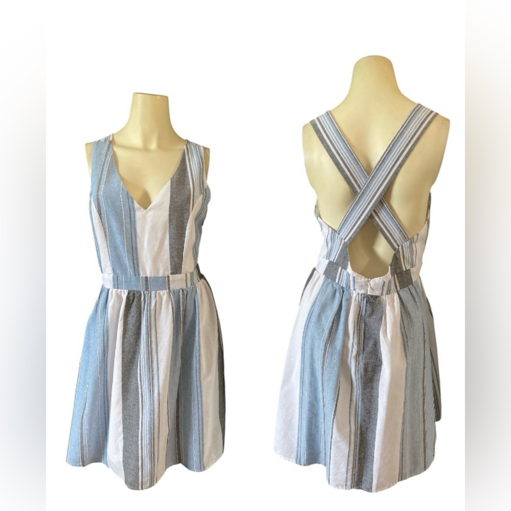 Altar’d State Lined Fit & Flare Striped Sundress
